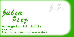 julia pitz business card
